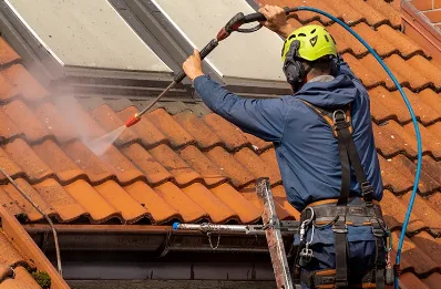 Démoussage et hydrofuge de toiture à Merlatière